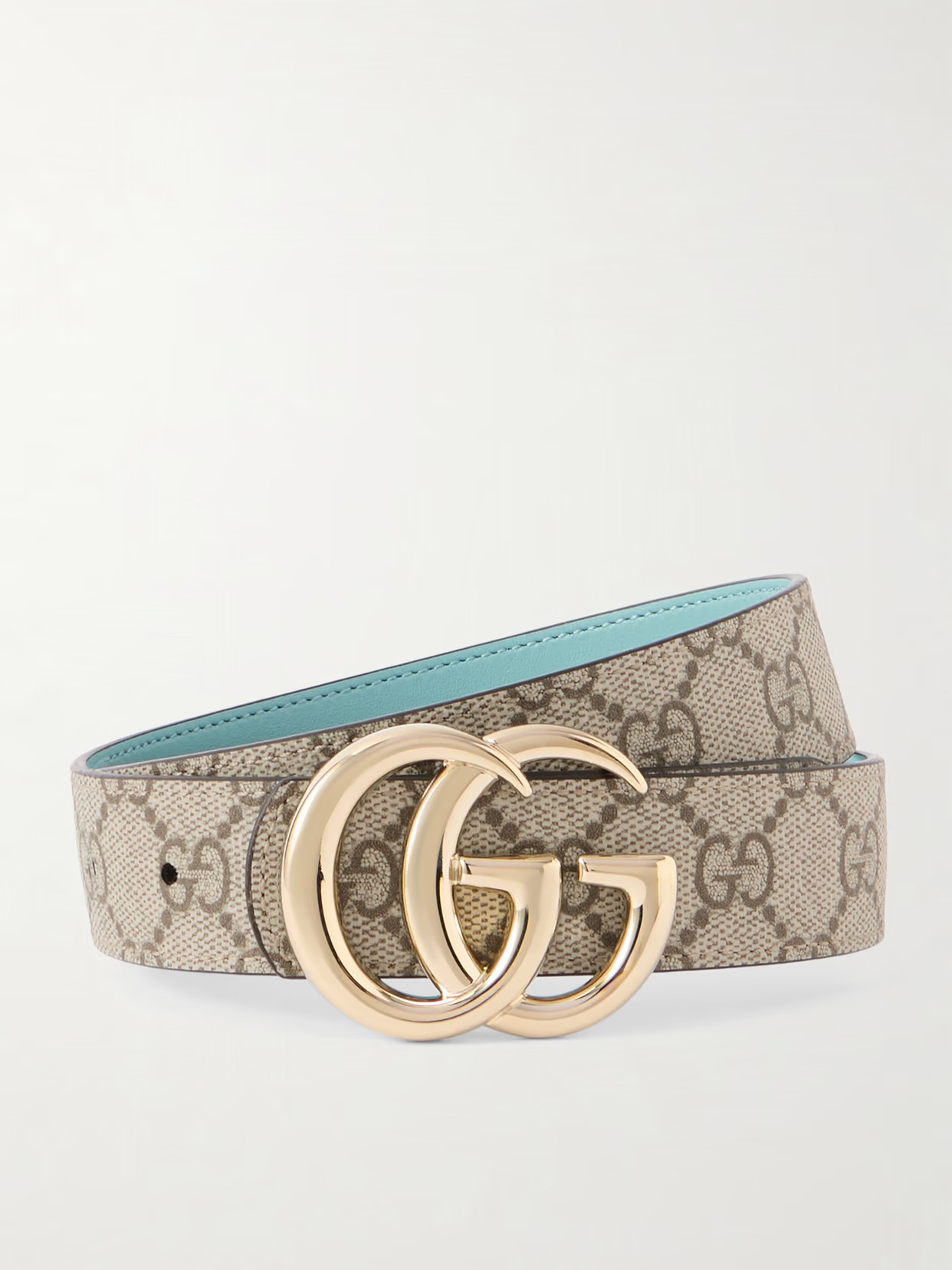 Gucci - Gg Marmont Printed Coated-canvas Belt - Beige - 75 | NET-A-PORTER APAC