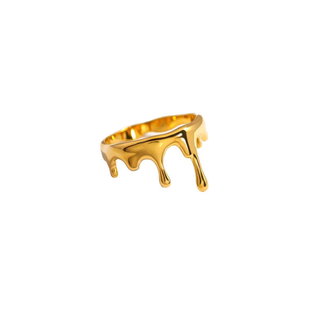 Dripping Small Gold Vermeil Ring | Wolf & Badger