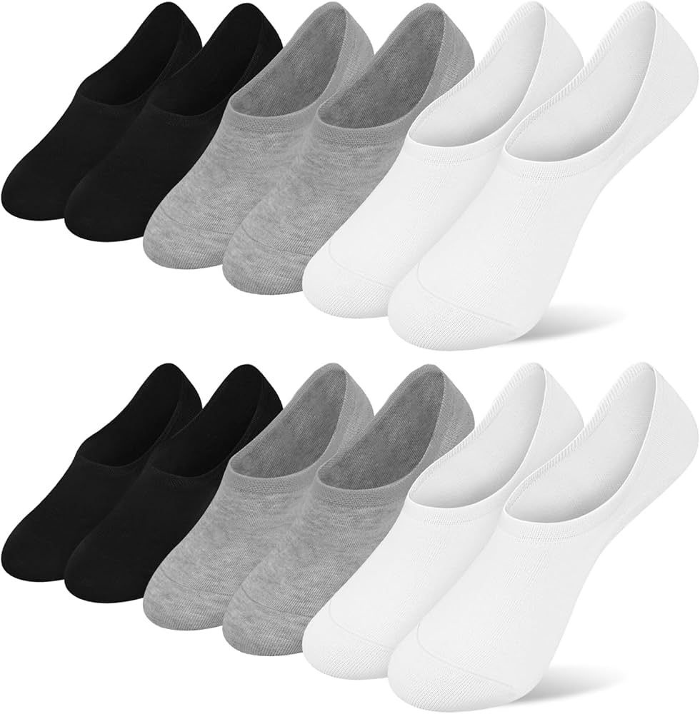 Ordenado Women's No Show Socks 6-9 Pairs Casual Thin Non Slip Flat Boat Line No Show Socks | Amazon (US)
