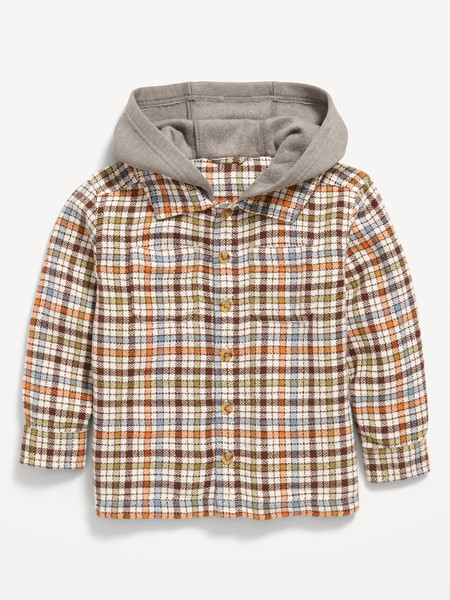 Button-Front Hooded Shirt for Toddler Boys | Old Navy (US)