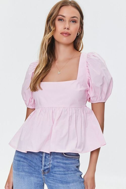 Tie-Back Puff Sleeve Top | Forever 21 (US)
