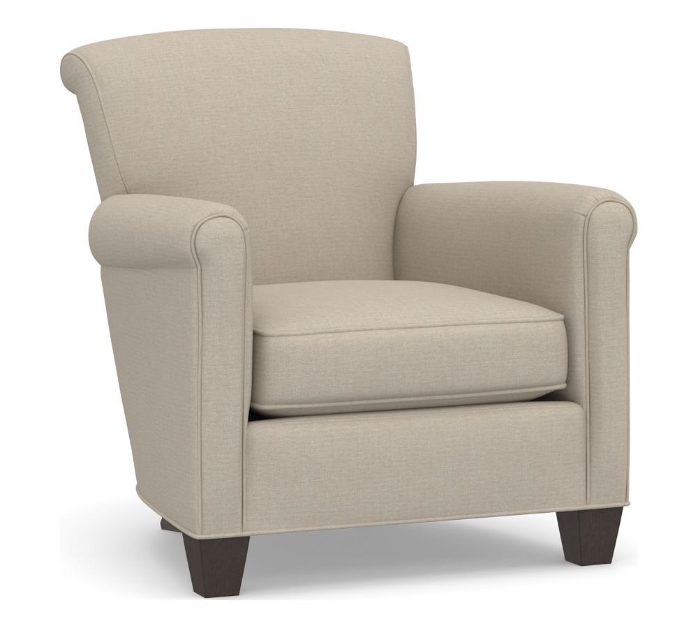 Irving Roll Arm Upholstered Armchair | Pottery Barn (US)
