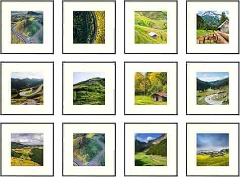 Frametory, Modern Metallic Aluminum Matte Black Photo Frame with Ivory Mat for Picture & Real Gla... | Amazon (US)