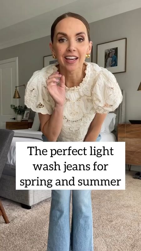 My favorite light wash jeans for spring and summer from @madewell // on sale today! Size down one!

#LTKsalealert #LTKSeasonal #LTKxMadewell