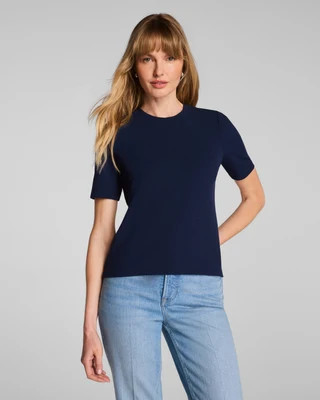 SPANX® Ribbed Knit Crewneck Tee | Spanx