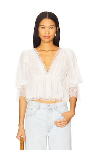 Remley Blouse in Ivory | Revolve Clothing (Global)