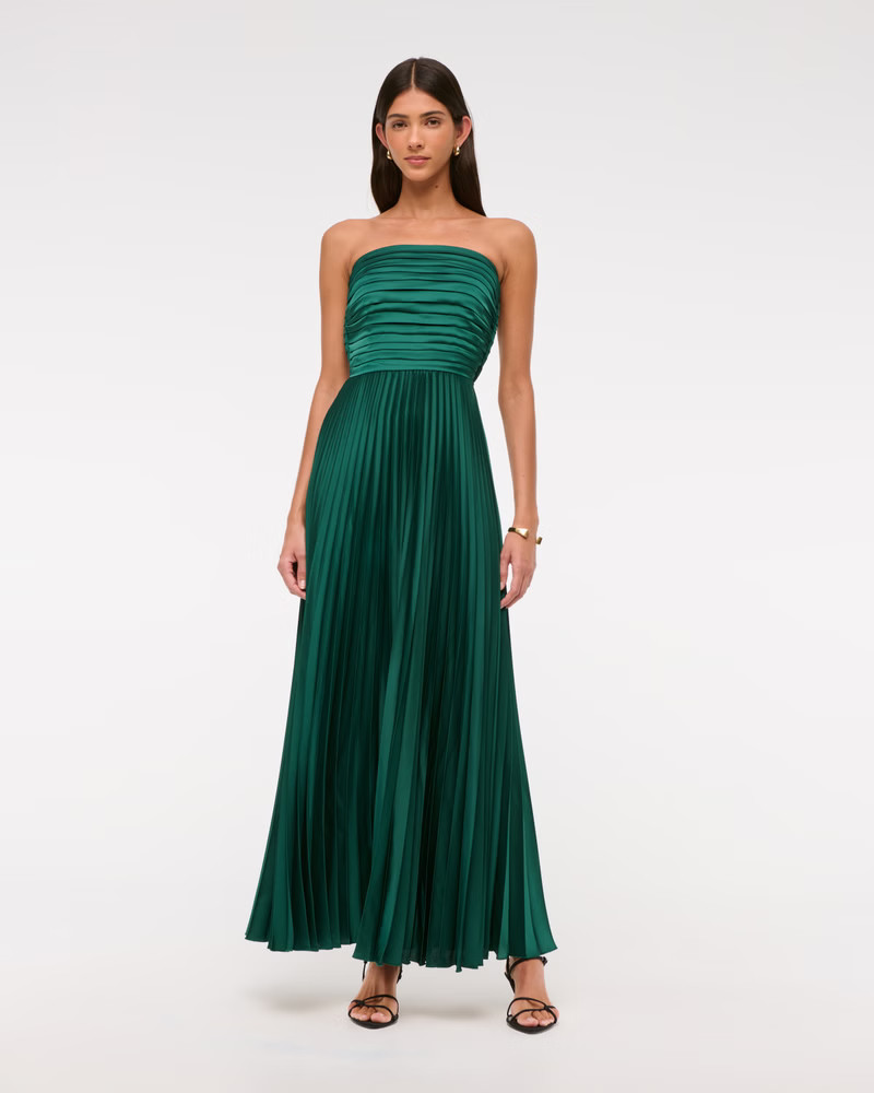 The A&F Giselle Strapless Drama Maxi Dress | Abercrombie & Fitch (US)
