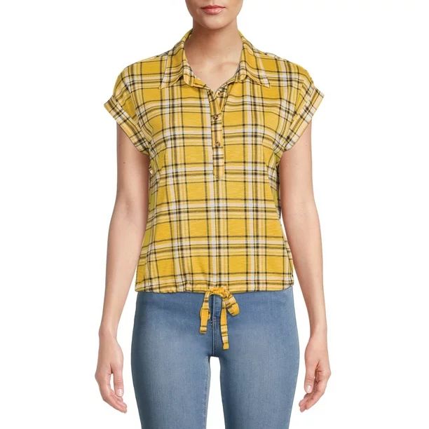 No Boundaries Women's Plaid Shirt | Walmart (US)