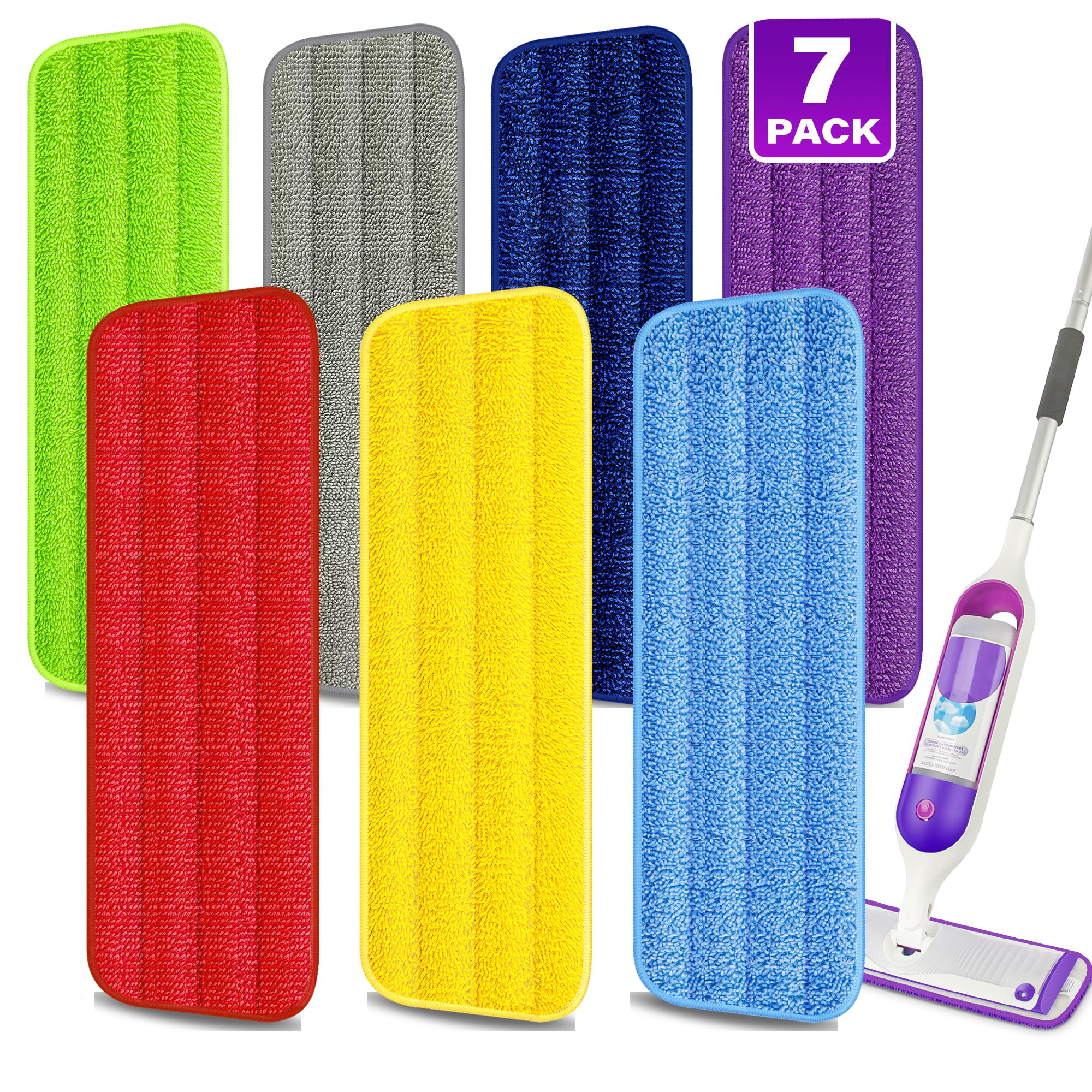7 Count Reusable Microfiber Mop Pads for Swiffer PowerMop - MEXERRIS Microfiber Wet Pads Refills ... | Amazon (US)