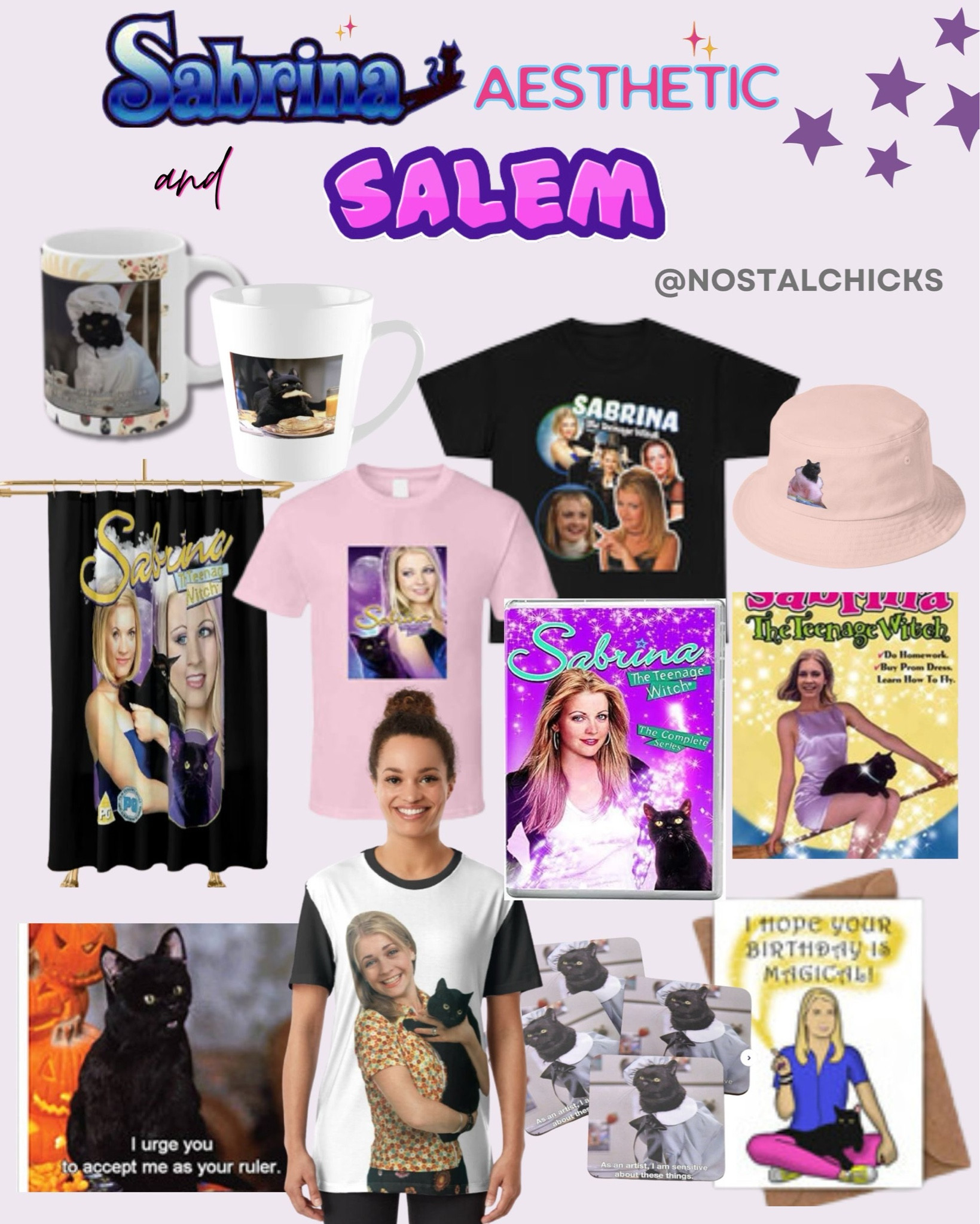 Sabrina and Salem items
#sabrina #sabrinatheteenagewitch #salem #90s #90sstyle