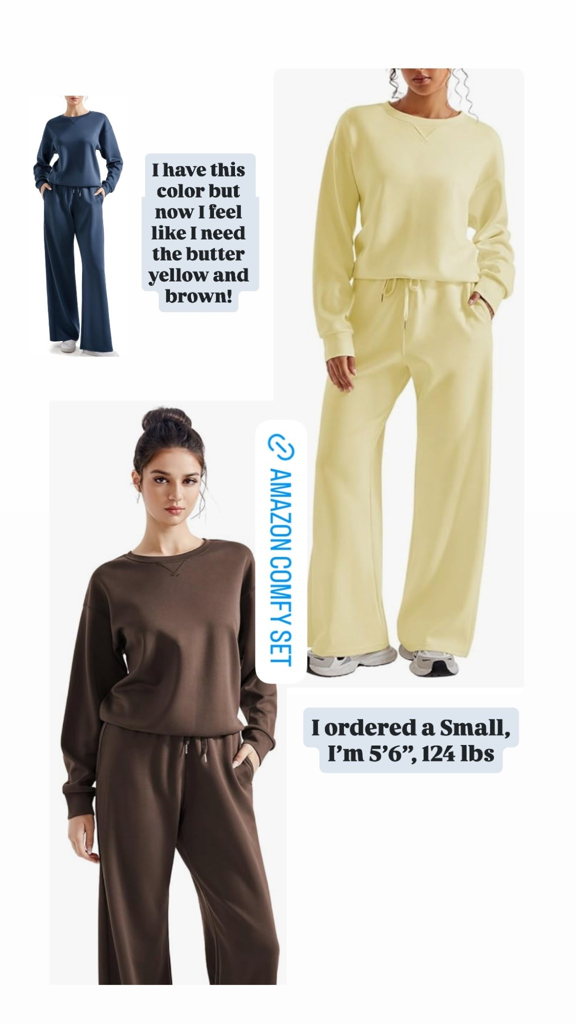 I have this color but now I feel like I need the butter yellow and brown! I ordered a Small,
I’m 5’6”, 124 lbs

#LTKdayinmylife #LTKSeasonal #LTKootd