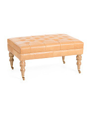 36x18x24 Buffalo Leather Ottoman On Caster Wheels | Home | Marshalls | Marshalls