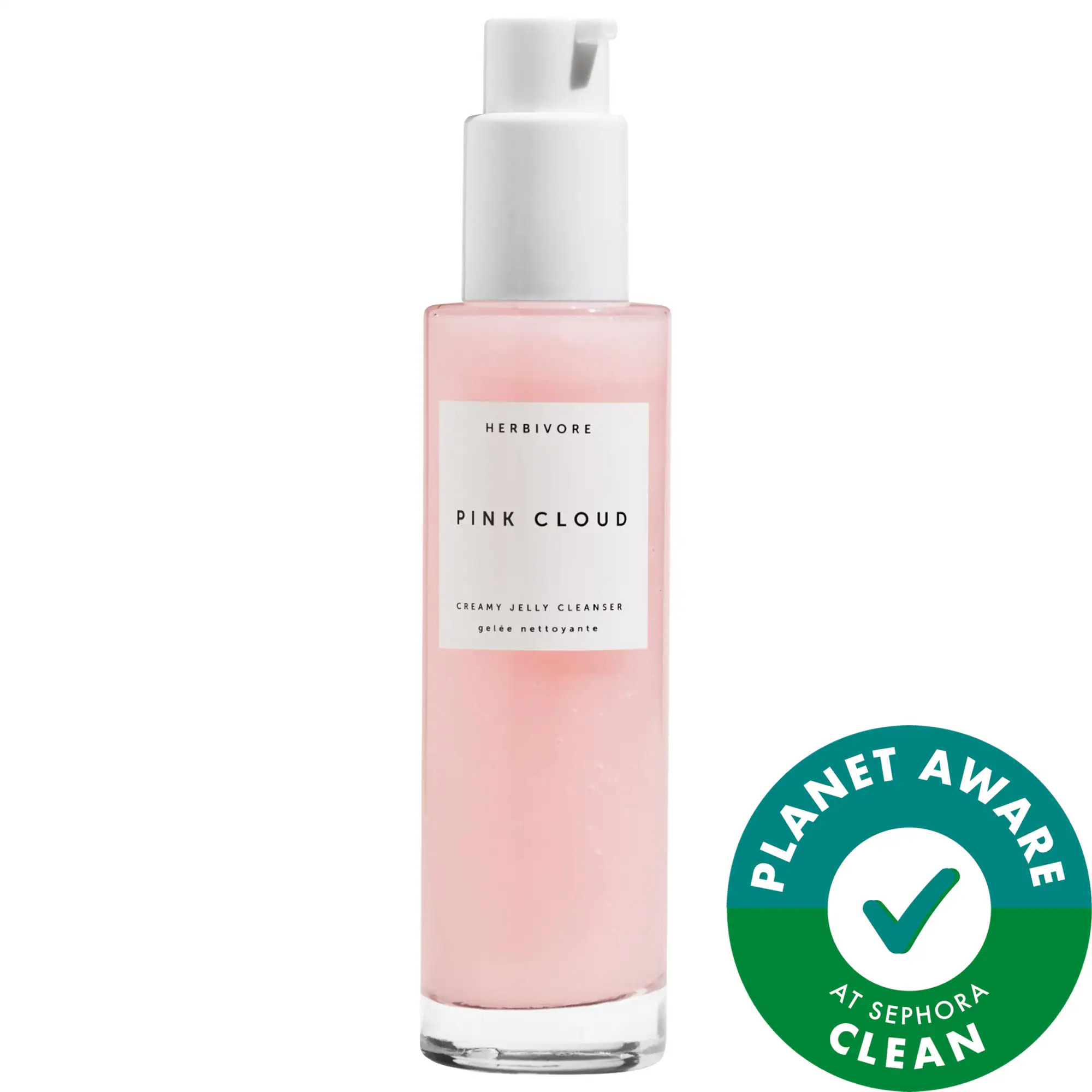 Herbivore Pink Cloud Rosewater + Squalane Makeup Removing Face Wash 3.38 oz/ 100 mL | Sephora (US)