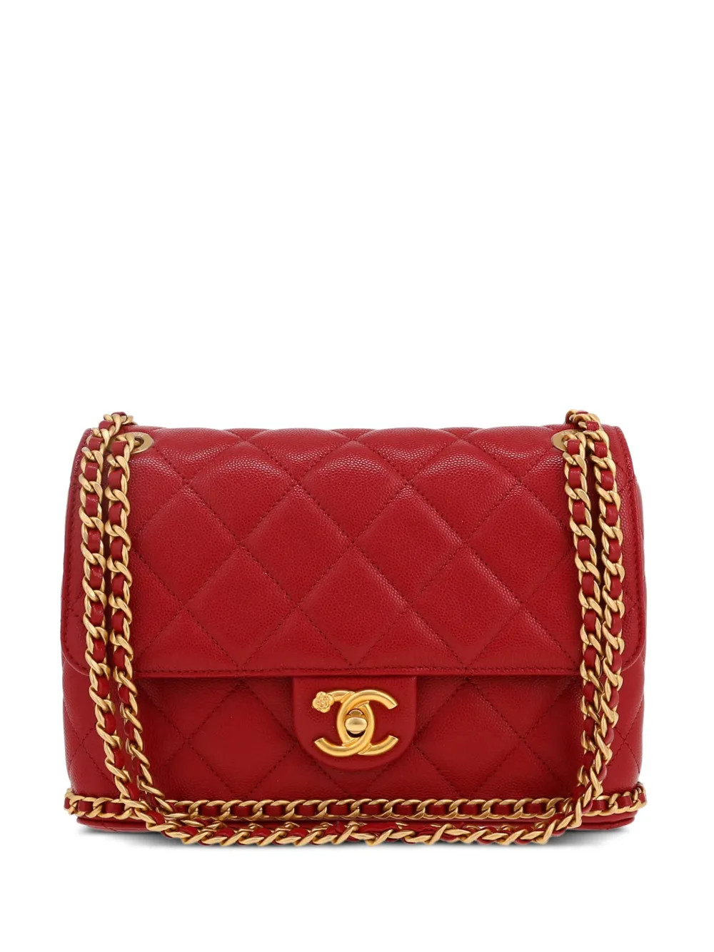 CHANEL Pre-Owned Classic Flap Shoulder Bag | Red | FARFETCH UK | Farfetch Global