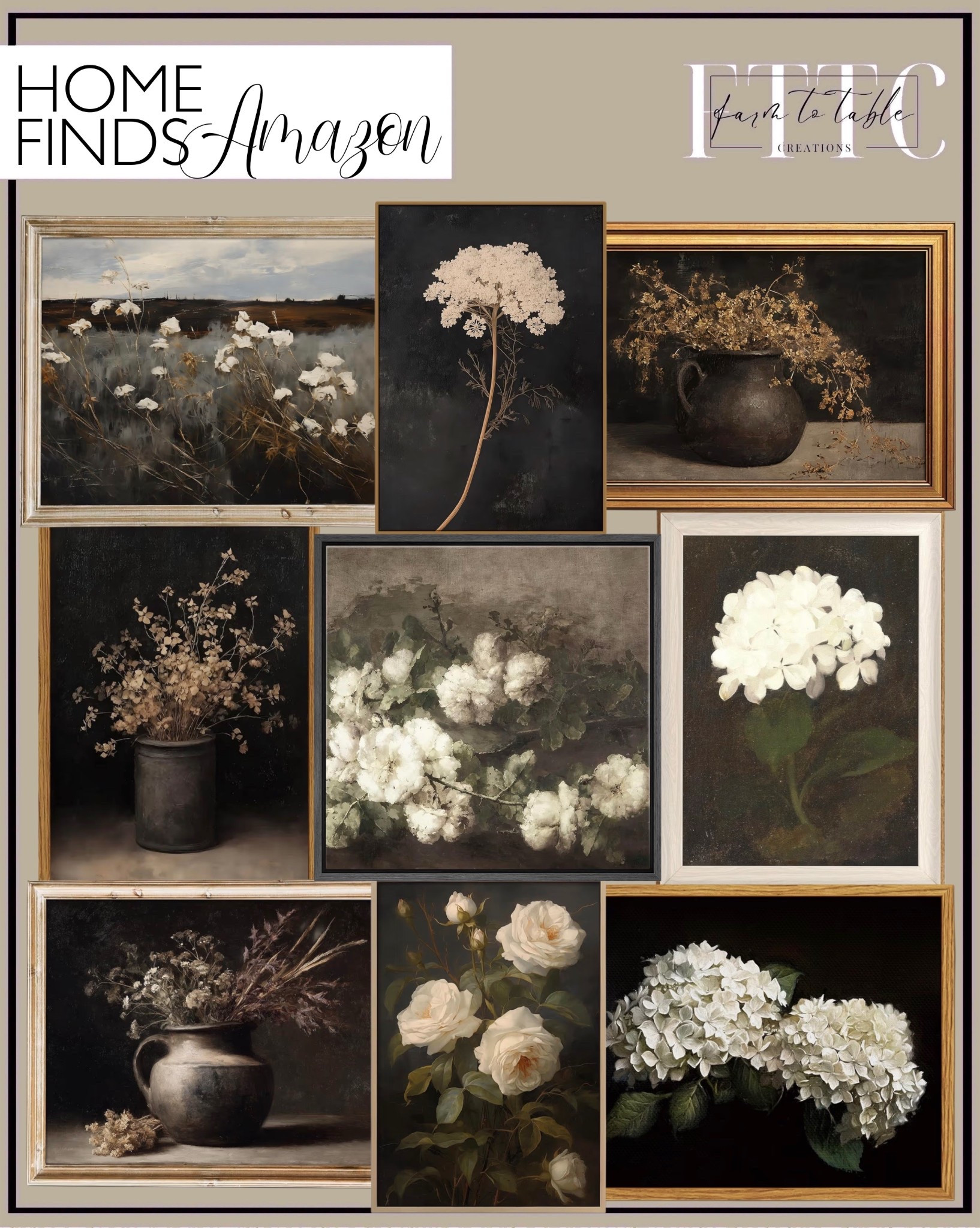 Vintage-Inspired Neutral Wall Art Finds (Amazon Home Decor)

Follow @farmtotablecreations on Instagram for more high-end looks for less 🤎

These are the kind of pieces that instantly make a space feel collected and elevated. The soft florals, moody tones, and vintage-inspired frames give that designer, gallery-style look without the designer price. I love mixing these together for a layered wall moment or styling a few on a console with a lamp and greenery for that effortless, cozy feel. Such a good way to bring warmth and character into your home 🤍

#wallart #homedecor #amazonhome #neutraldecor #gallerywall #vintageart #framedart #livingroomdecor #bedroomdecor #cozyhome #homefinds #decorideas #artwork #neutralhome #amazonfinds

wall art | neutral wall art | vintage artwork | framed art | gallery wall | amazon home decor | living room wall decor | bedroom wall art | floral artwork | moody art | neutral decor | antique style frames | cozy home decor | high end look for less | designer style home | classic home decor | timeless decor | cottage style decor | traditional decor | elegant home | wall styling ideas | home styling | interior decor finds | affordable art | curated home

#LTKHome #LTKSaleAlert