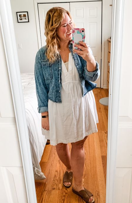 My dress is last years version from Target but I’ll link this years. Shirt is also from Target but may be sold out so I’ll link similar.  Sandals are the Layna wedge from Stegmann clogs.  

#LTKmidsize #LTKworkwear #LTKSeasonal