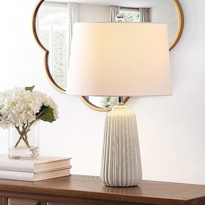 SAFAVIEH Lighting Collection Sawyer Modern Ivory Ceramic 24-inch Bedroom Living Room Home Office ... | Amazon (US)