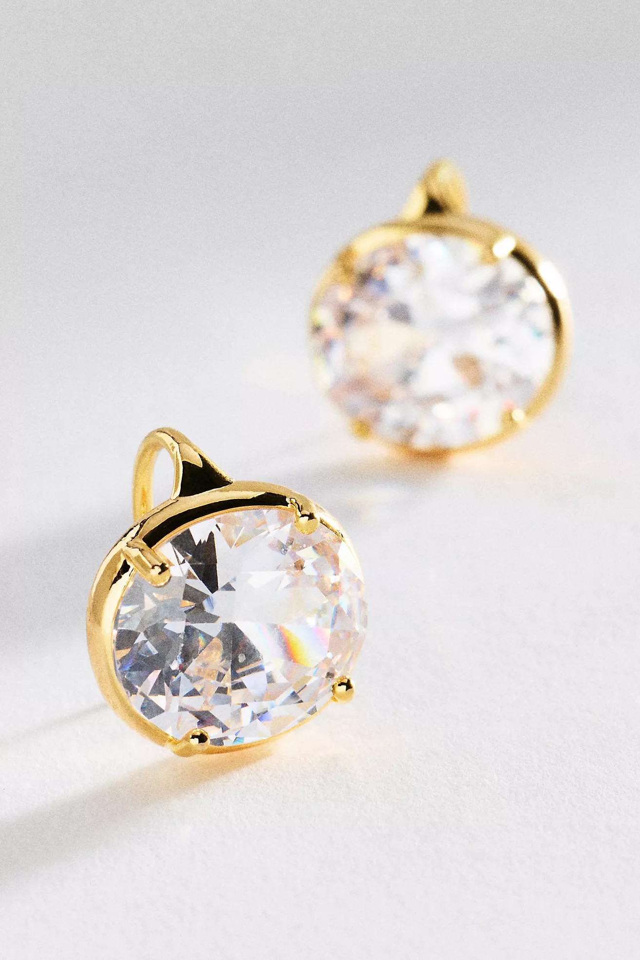 By Anthropologie Round Crystal French Hook Earrings | Anthropologie (US)