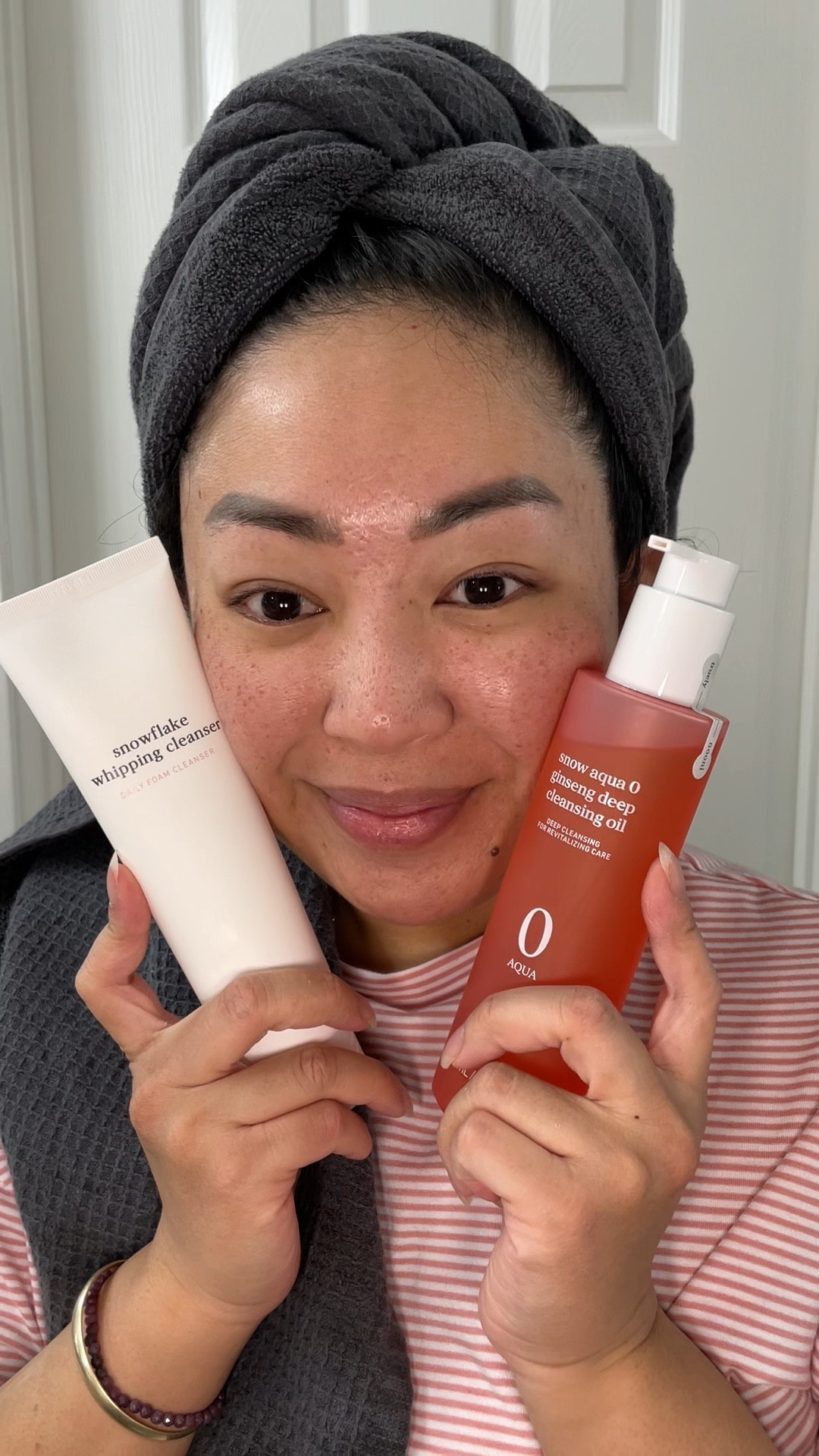 Want another double cleanse recommendation? Try this duo by @nooni_official 

The Snow Aqua 0 Ginseng Deep Cleansing Oil helps remove dirt, makeup, sweat and the day off! Without making you feel stripped and dry on the face.

The Snowflake Whipping Cleanser will finally remove everything else off to make sure your face is ready to put on your skincare on. 

#Nooni #SnowAqua #SnowflakeWhippingCleanser #KSkincare 

#LTKBeauty