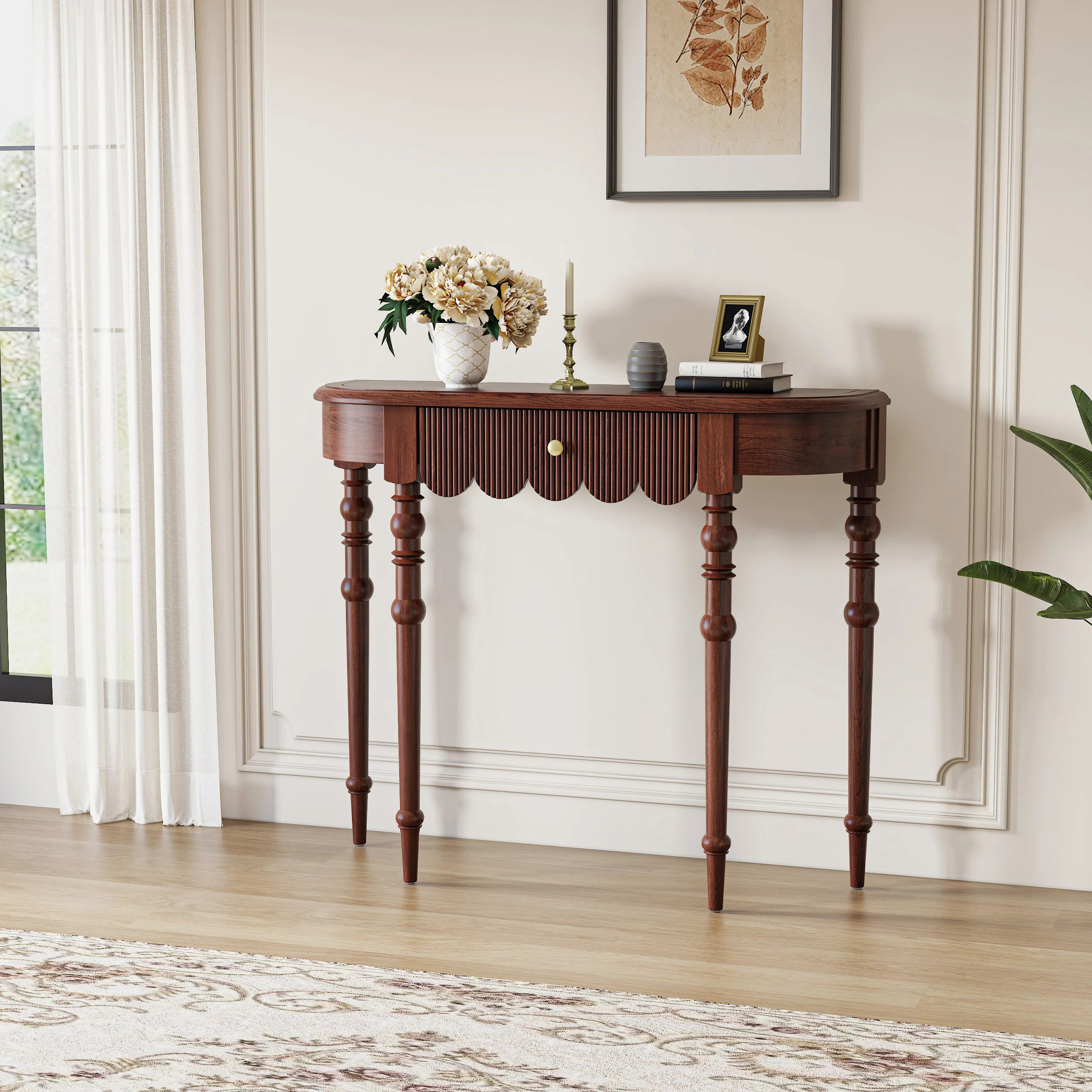 Traditional Solid Wood Console Table with Drawer | Wayfair North America
