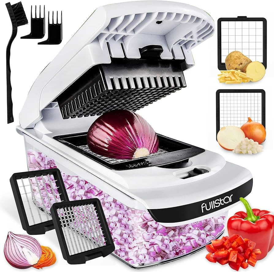 Fullstar Vegetable Chopper - Food Chopper - Onion Chopper - Vegetable Slicer & Spiralizer - Veggi... | Amazon (US)