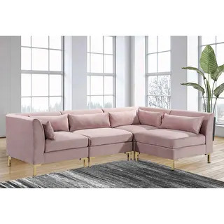 Chic Home Guison Modular Chaise Sectional Sofa - Taupe | Bed Bath & Beyond