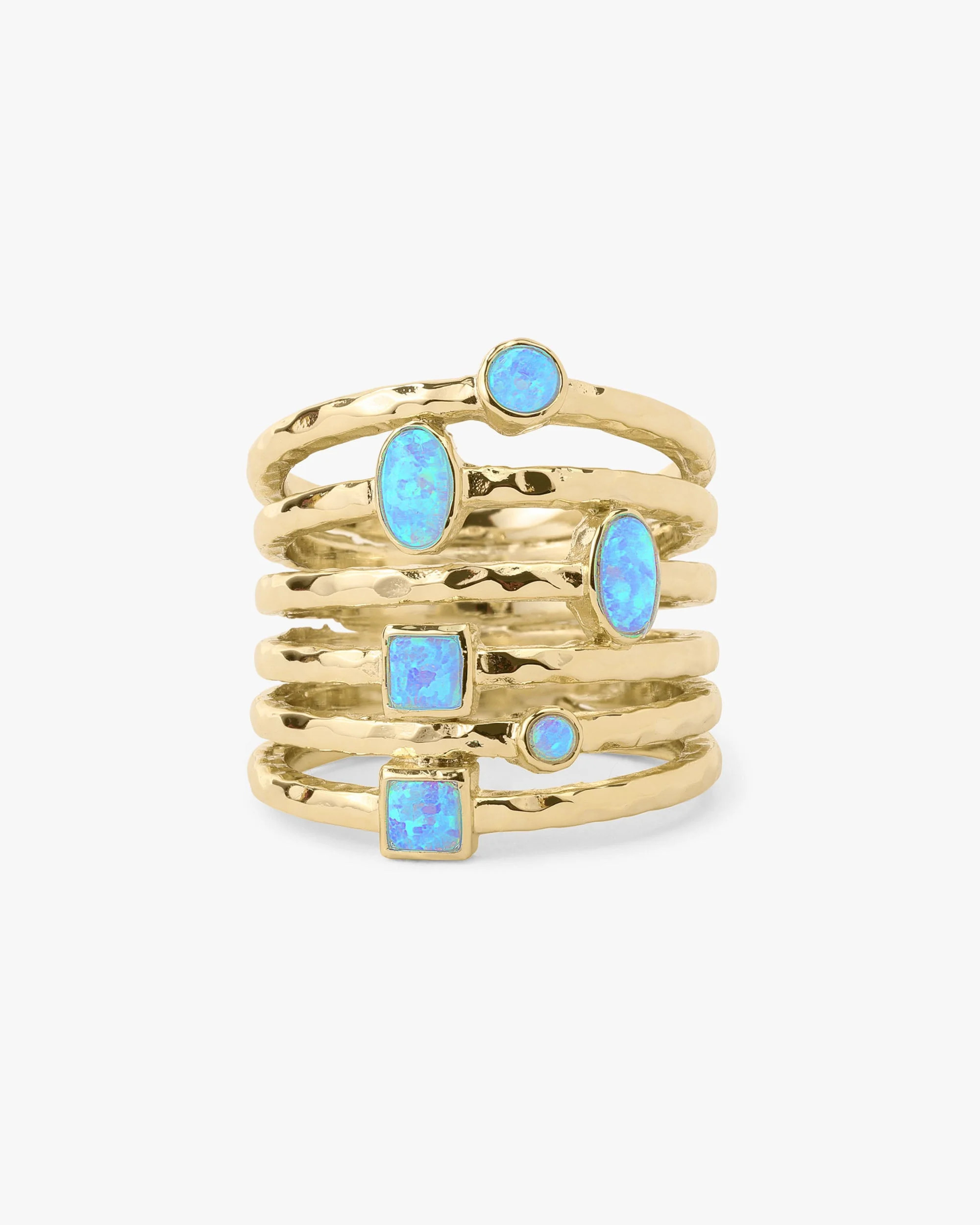 Monroe Ring - Gold|Blue Opal - 9 | Melinda Maria Jewelry