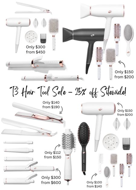 T3 is having a 25% off sitewide sale on ALL of their hair tools and gift sets!

I personally use their hair dryers, brushes, straighter, curling irons AND blow dry brushes!! And their products last for years!! My oldest T3 hair dryer is almost 8 years old!

#LTKstyletip #LTKbeauty #LTKsalealert


