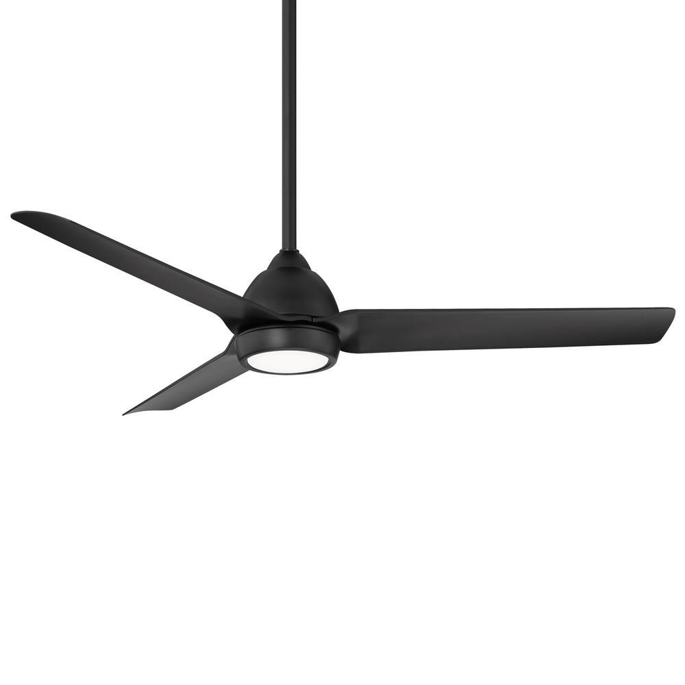 WAC Lighting Mocha 54 in. Indoor/Outdoor Matte Black 3-Blade Smart Compatible Ceiling Fan with LED L | The Home Depot