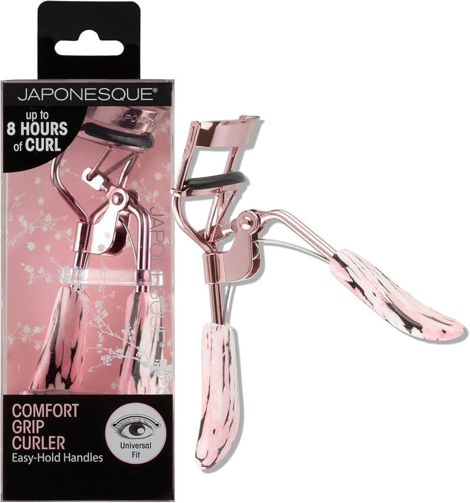 JAPONESQUE Comfort Grip Lash Curler for Natural & False Lashes, Round Shaped Eyes, Includes 1 Ref... | Amazon (US)