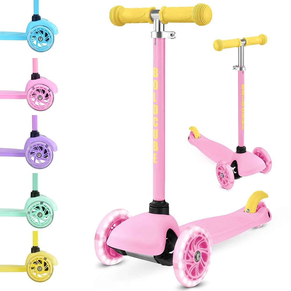 Teeny | 3 Wheel Mint Scooter for Kids & Toddlers Ages 3-6 Years | Flashing Wheels | Height Adjust... | Amazon (US)