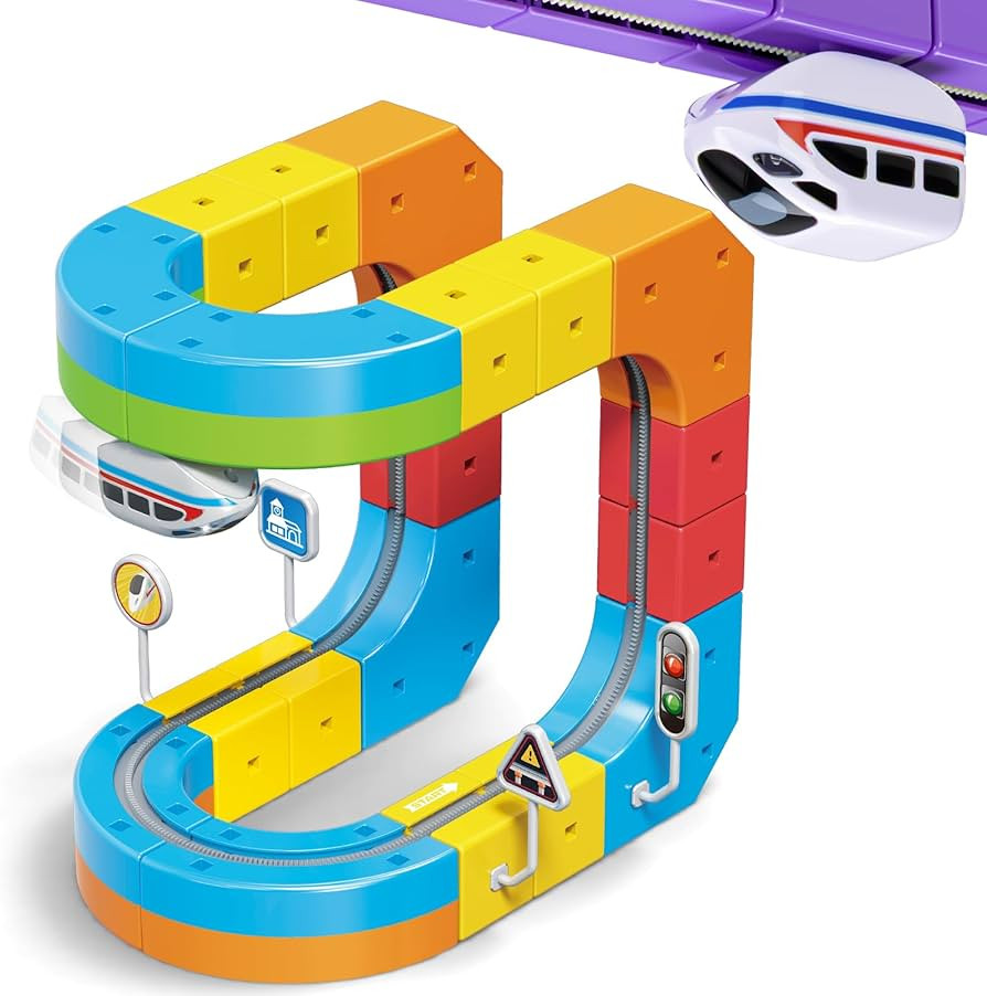klick Rail Electric Train Set 3D Magic Flexible Race Track for Kids 3 4 5 6 7 8 Years Old, 32 pcs... | Amazon (US)