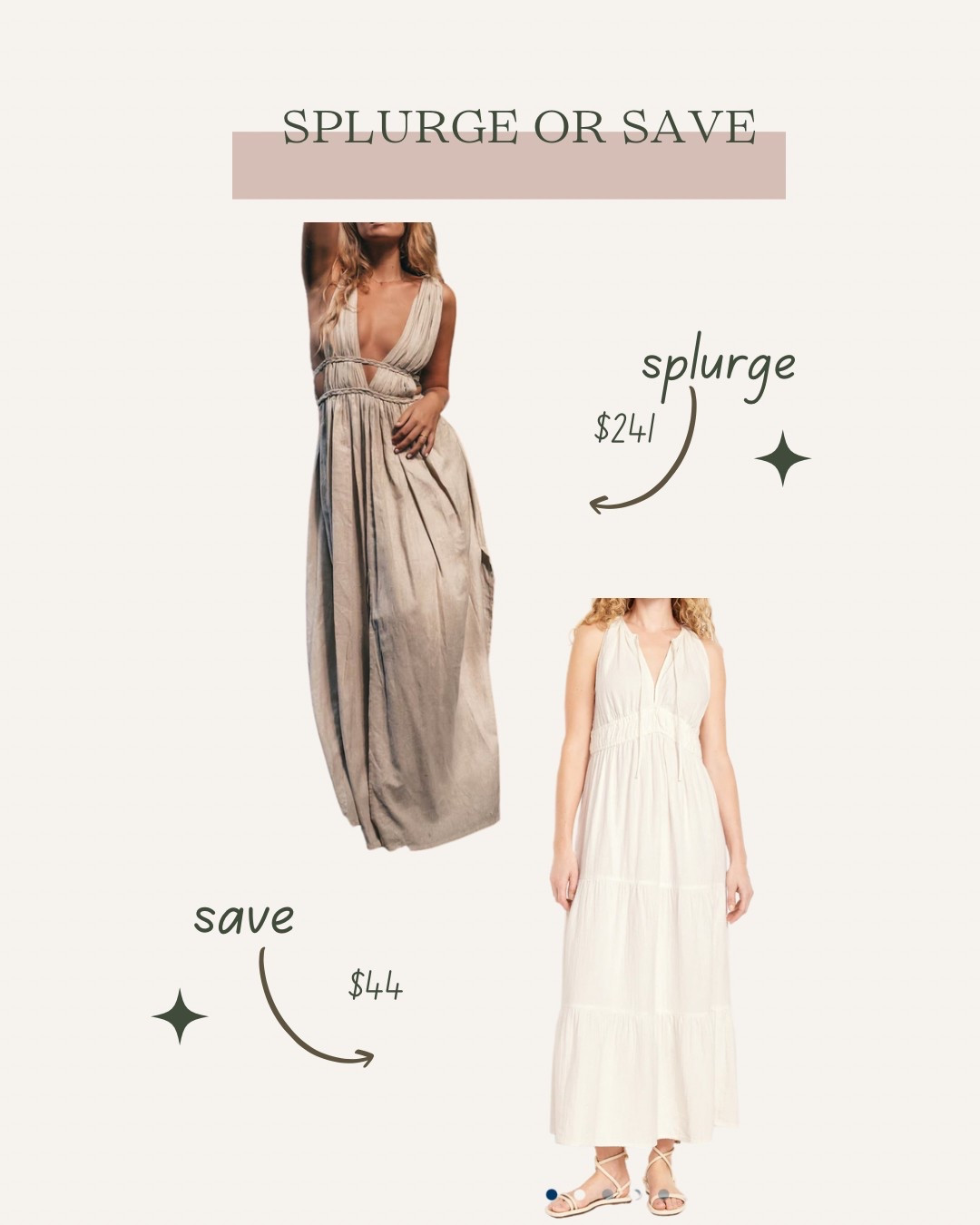 The splurge is so good for sessions, totally seeing this as an epic maternity beach dress!!  But that Old Navy Save is gorgeous and perfect for family sessions! 

#LTKStyleTip #LTKFindsUnder50