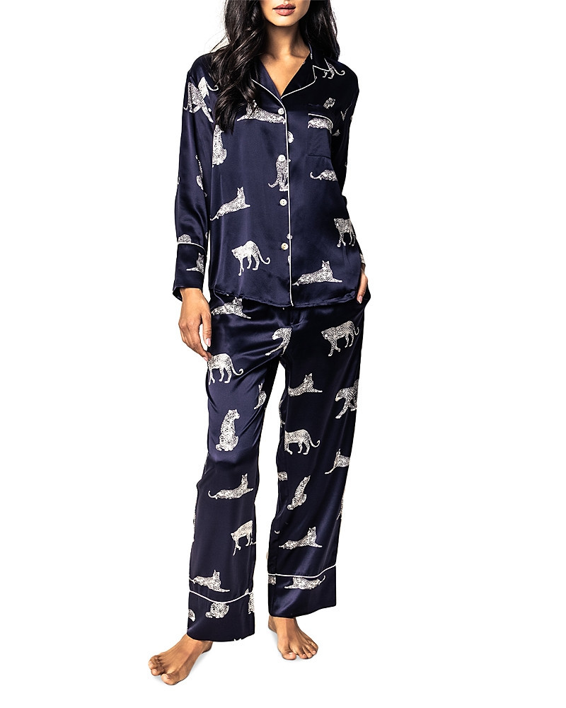 Petite Plume Mulberry Silk Panther de Nuit Pajama Set | Bloomingdale's (US)