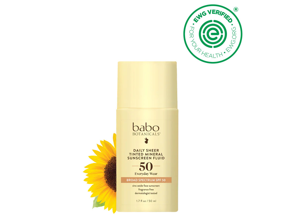 Daily Sheer Tinted Mineral Sunscreen Fluid SPF50 | Babo Botanicals