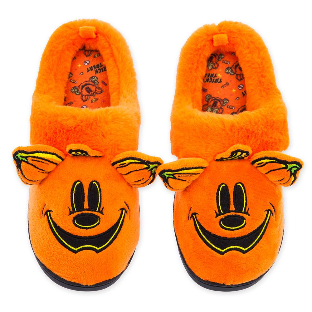 Mickey Mouse Halloween Plush Slippers for Adults | Disney Store