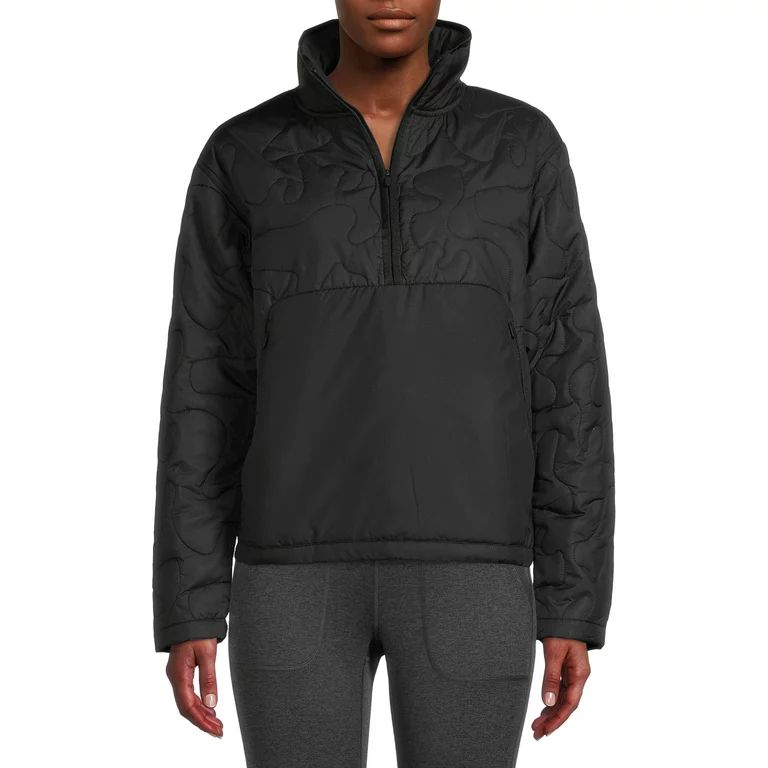 Avia Women's Quilted Mock Neck Quarter Zip Jacket | Walmart (US)