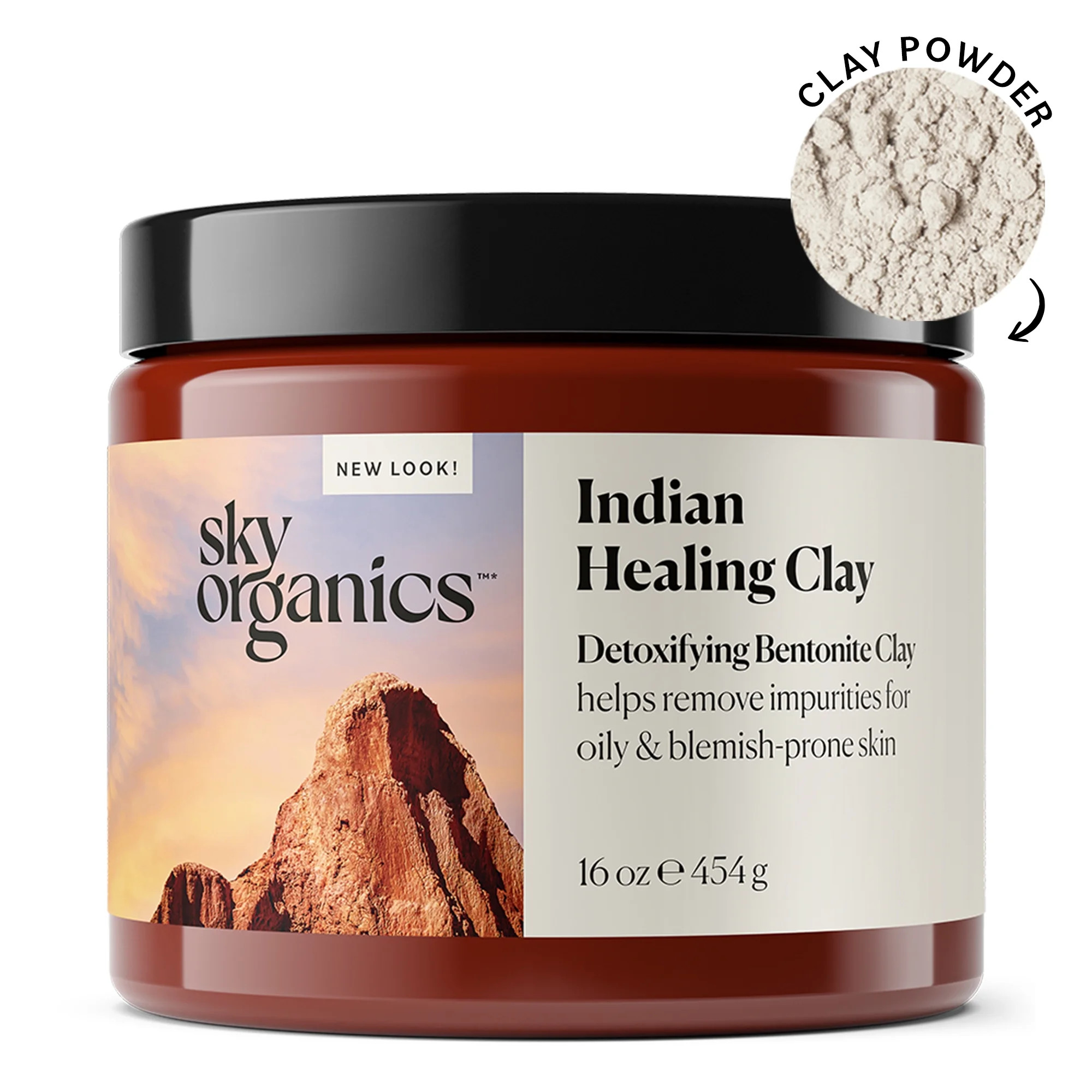 Sky Organics Indian Healing Clay with Detoxifying Bentonite Clay for Face, Helps Remove Impuritie... | Walmart (US)