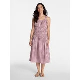 Time and Tru Women's and Women's Plus Sleeveless Smocked Peasant Midi Dress, Sizes XS-4X | Walmart (US)