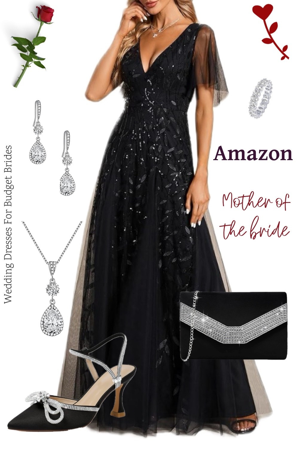 Affordable formal wedding guest dress and accessories on Amazon.

Special occasion dress, prom dress, long black dress, full length dress, formal gown.

Mother of the bride dress. Mother of the groom dress. 

#LTKSeasonal #LTKWedding