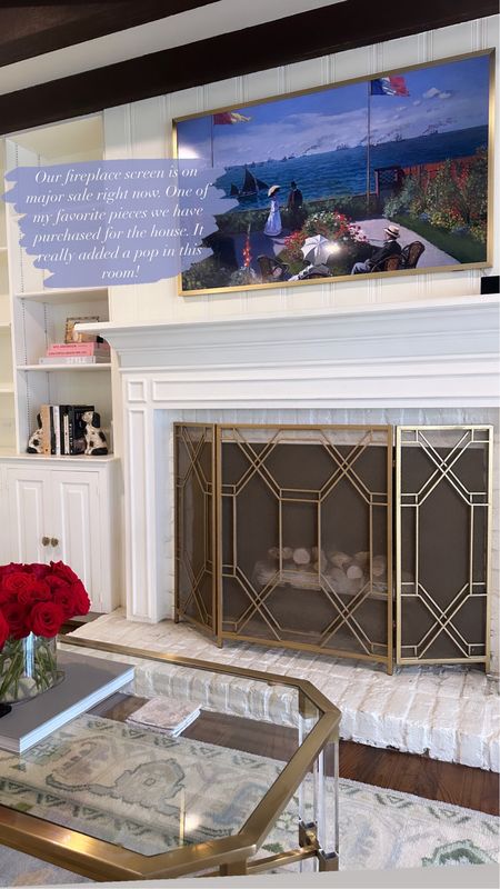 Our fireplace screen is on major sale at Wayfair right now! One of my favorite pieces we have purchased for the house. It really makes this room pop.￼ 

#LTKStyleTip #LTKHome #LTKSaleAlert