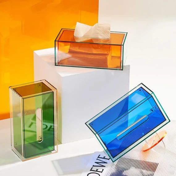 Tissue Holder  Rectangular Tissue Box Clear plastic Box | Etsy | Etsy (US)