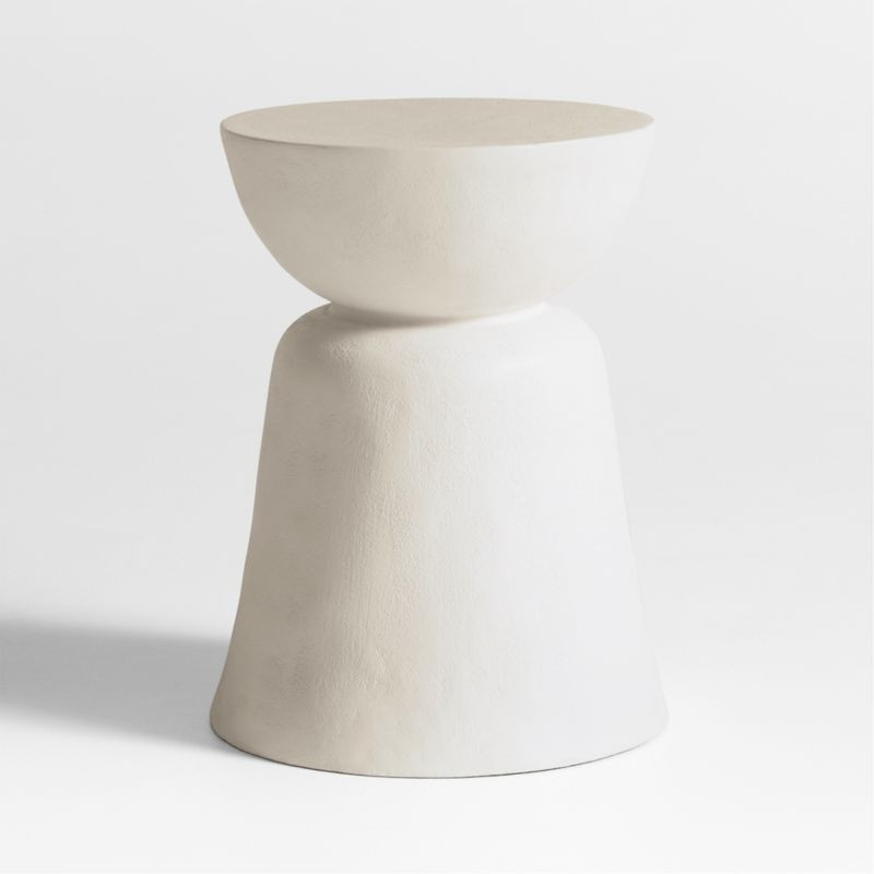 Fernando White Recycled Accent Table + Reviews | Crate & Barrel | Crate & Barrel