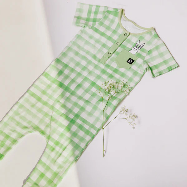 SHORT SLEEVE HENLEY HIP POCKET RAG ROMPER | Rags