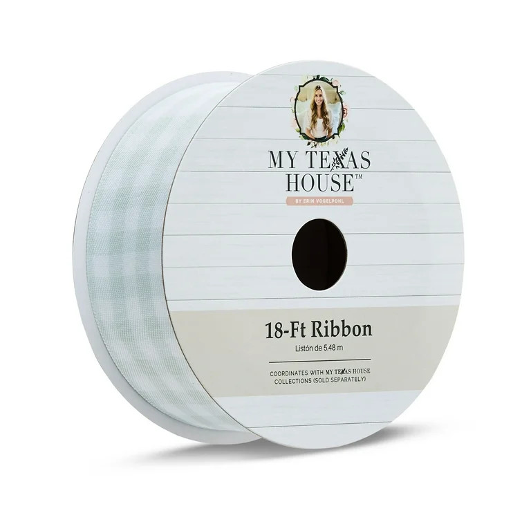 My Texas House Light Blue Check Easter Ribbon, 18 ft | Walmart (US)