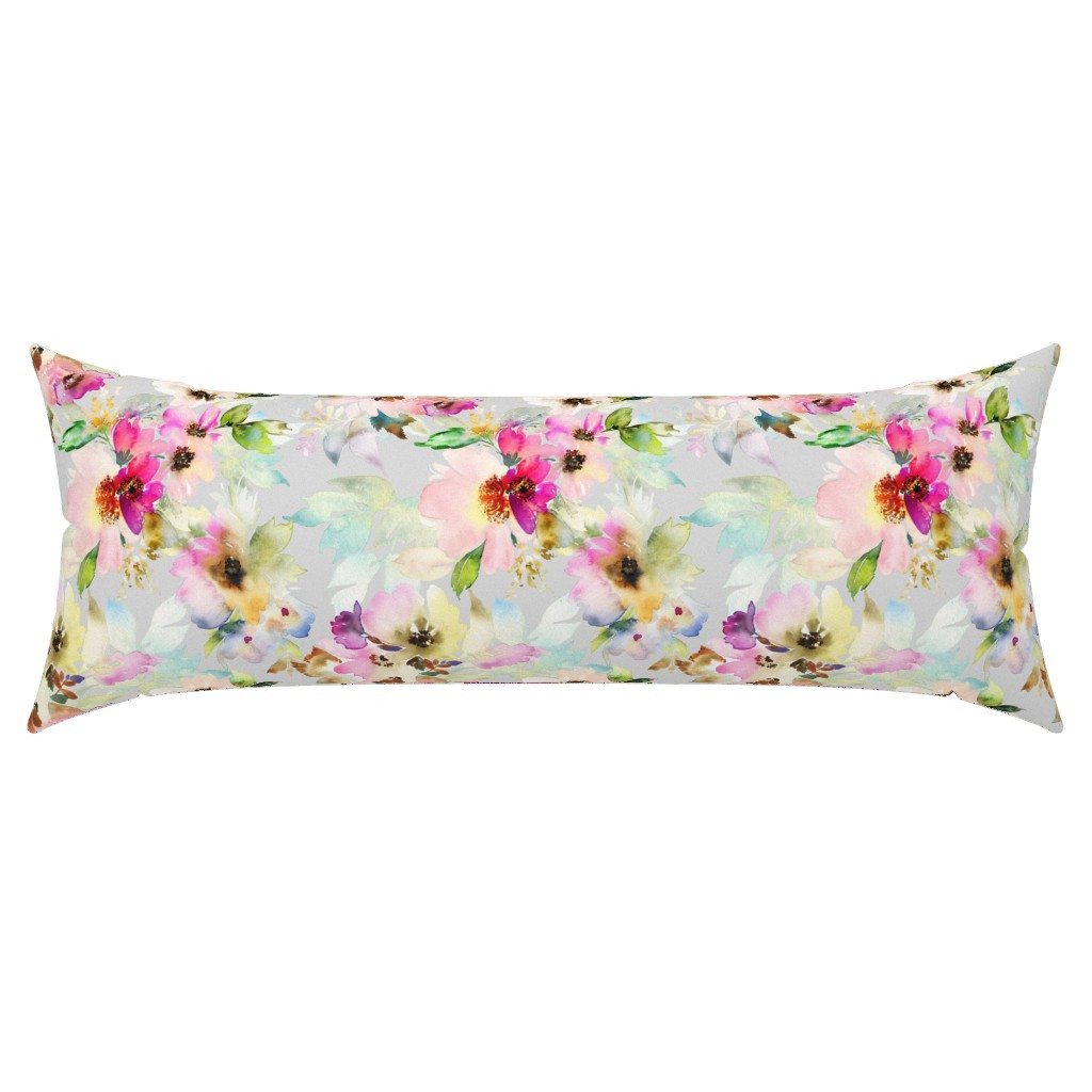 Throw Pillow in Rush The Rose - Pink Floral | Spoonflower