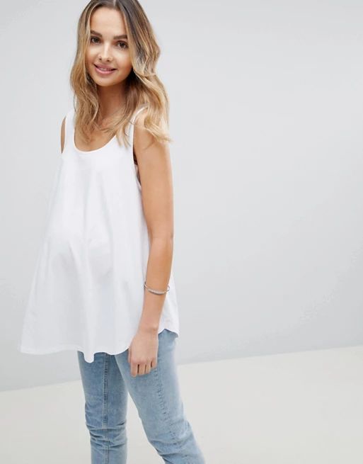 ASOS MATERNITY Tank In Swing Fit With Scoop Hem | ASOS US