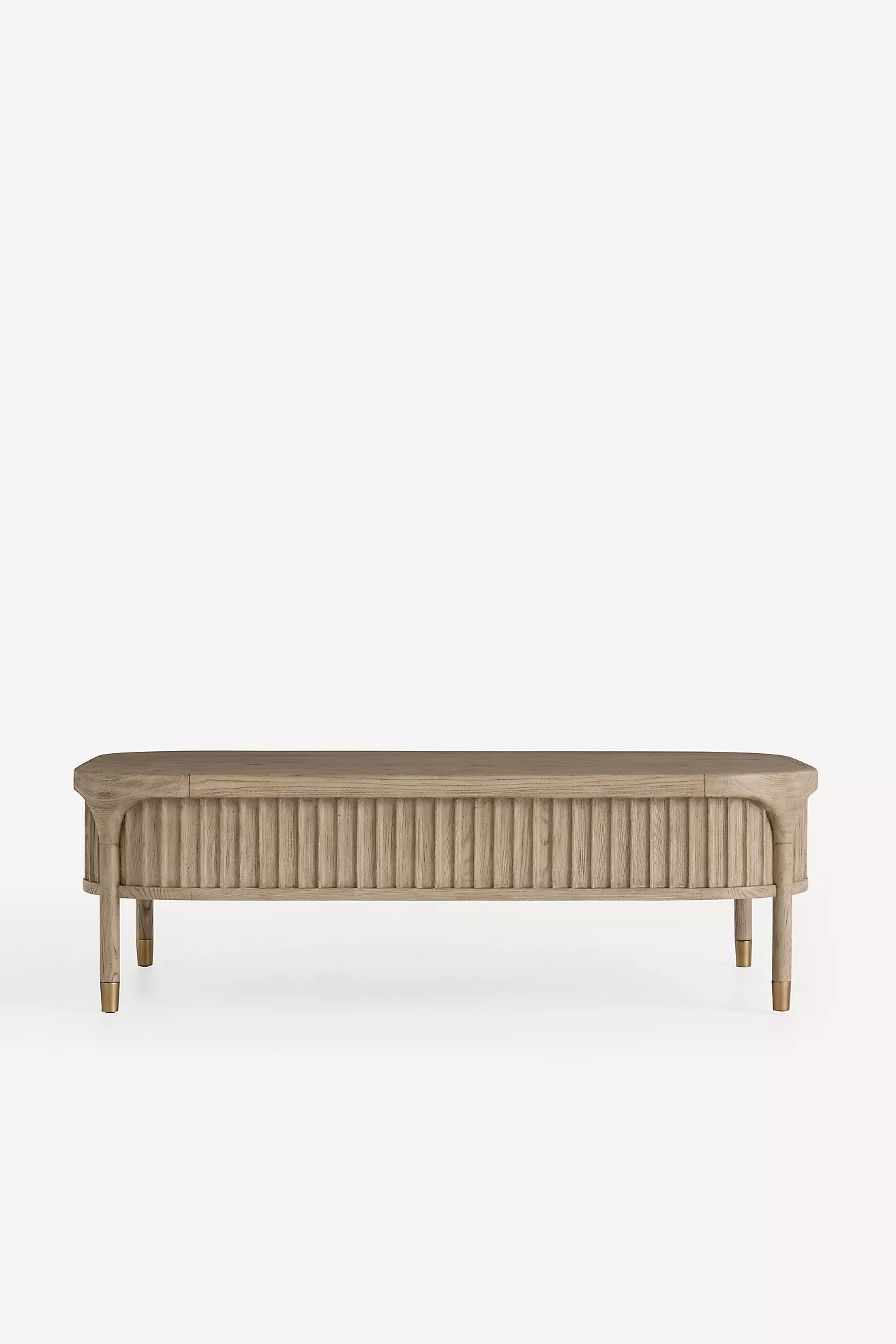 The Isla Fluted-Wood Rectangle 48" Coffee Table | Anthropologie (US)