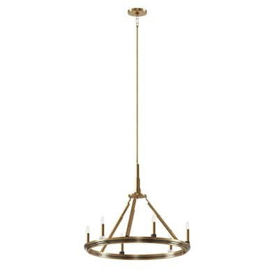 Kichler Emmala 6-Light Brushed Natural Brass Vintage Chandelier Lowes.com | Lowe's