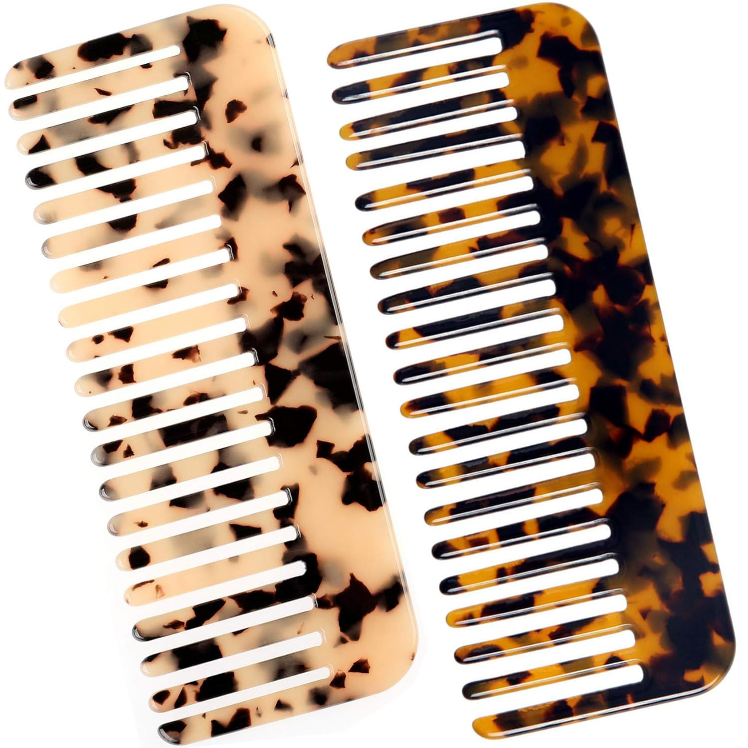 Cellulose Large Hair Detangling Comb,Wide Tooth Comb For Thick Curly Wavy Hair,long Hair Detangle... | Amazon (US)